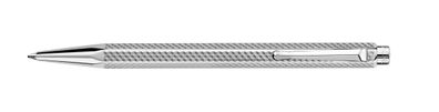 Caran d’Ache Kugelschreiber Ecridor™ CUBRIK platinbeschichtet, großes Gravurfeld