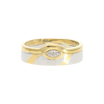 Platin Ring Diamant Navette Second Hand 25326403 getragen wie neu