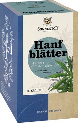 3x Sonnentor Hanfblätter, Doppelkammerbeutel 27g