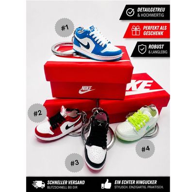 3D mini Air Jordan 1 low Sneaker Schlüsselanhänger Keychain Geschenk in Box