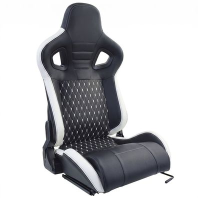 Sportsitz Route Schwarz Weiss Sim Rig Racing Renn Simulator Gaming Sitz
