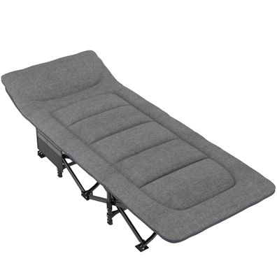 Nordcore Campingbett Premium, Grau-190x68x40cm - max 200kg