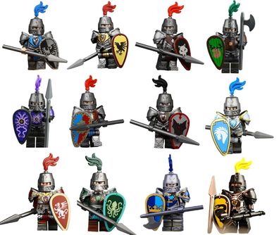 MOC LEGO Armored Knights 8+ Teile Schwert Schild Custom Minifiguren - Bausteine