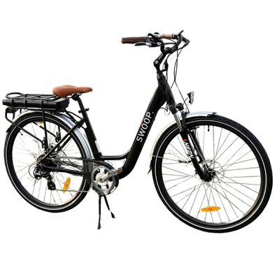Swoop Elektrofahrrad City fér Frauen, 28" Zoll, Schwarz