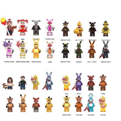 8pcs Lego Fnaf Minifigures Five Nights at Freddys Foxy Chica Set Gift Toy Bausteine