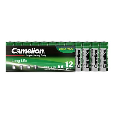 12x Camelion AA Super Heavy Duty Batterien R6 Mignon 1,5V Vorteilspack