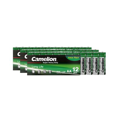 36x Camelion AA Super Heavy Duty Batterien R6 Mignon 1,5V Vorteilspack