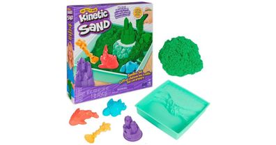 Kinetic Sand - Sandbox Set grün (454 Gramm Sand) - Spinmaster 6067479 - (Spielzeug