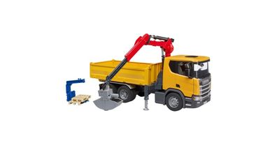 Scania Super 560R Baustellen-LKW mit Kran und 2 Paletten - BRU