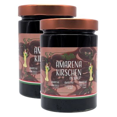 Amarena-Kirschen in Sirup 2 x Glas 630g Spezialität aus Italien