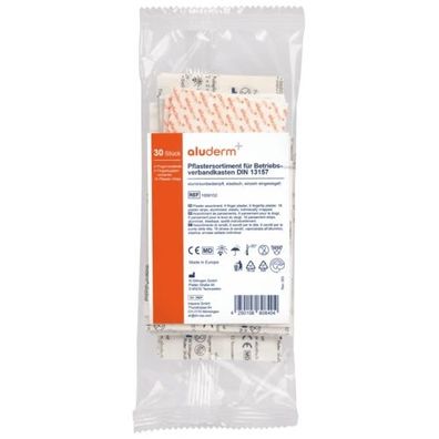 aluderm® Fingerverband-Sortiment für Betriebsverbandkasten DIN 13157 (30 Stk.)
