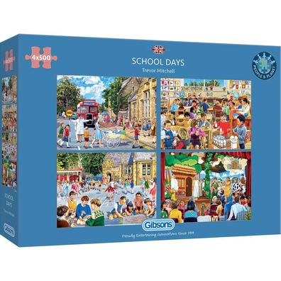 Gibsons School Day Puzzle 4x500 Teile