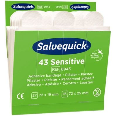 Salvequick® Pflasterstrips sensitiv REF6943