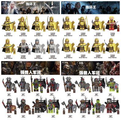 Herr der Ringe Held Hobbit Custom Lego Mini Figuren Ork Elfe Gandalf Frodo Spielzeug