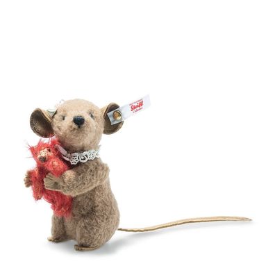 Steiff Collectors Xenia Maus mit Teddybär braun 006142 Miniatur 11cm Sammler