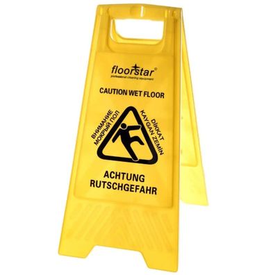 Warnschild "Achtung Rutschgefahr" 4-sprachig