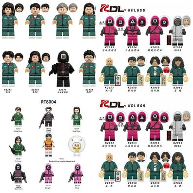 Squid Game Mini Figuren Spielzeug Lego Modelle Horror Held Halloween Sammlerstuck