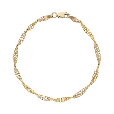 Armband Damen Gold 375 teilrhodiniert, Second Hand, wie neu 25326365