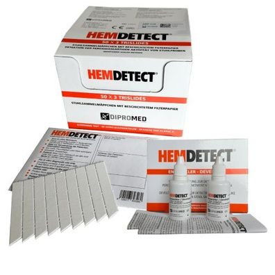 Hemdetect-stuhltest (50 x 3 Trislides + 2 x 19,9 ml Entwickler)