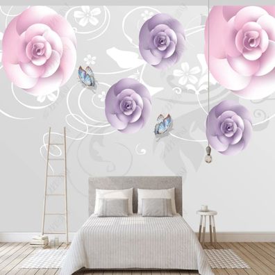 3D Blumen Wanddekoration abstrakt florale Kunst Wandbild modern Design 10646