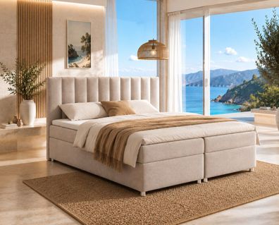 Best For Home Trinity K-10-Komfort Boxspringbett mit Bettkasten, opper & Bonellfedern