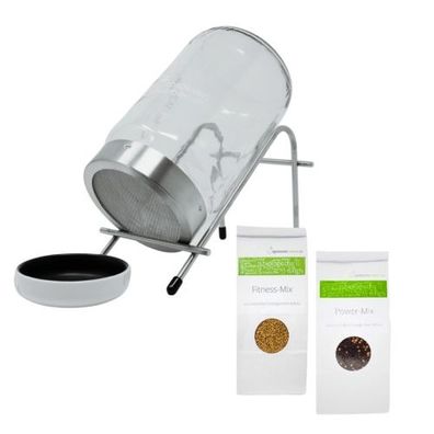 Starterpaket Bio-Sprossen Keimglas 1700 ml (inkl. Power- & Fitness-Mix)