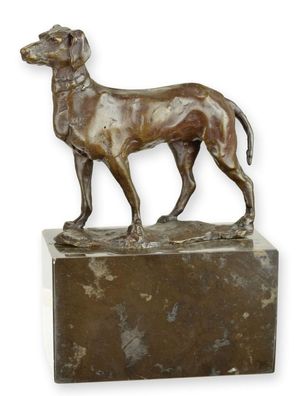 Bronzeskulptur Hund nach Carvin Replikat Retro Design Dekoration