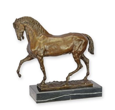 Bronzeskulptur trabende Pferd Replikat Retro Design Dekoration