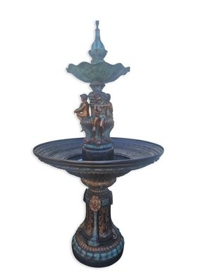Bronze Brunnen zweistufig Replikat Retro Design Dekoration