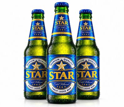 Star Finest Lager Beer 3 x 0,45 l- Nigerianisches Lager mit 5,1 % Alc