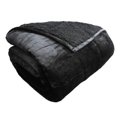 Polar Night Gewichtsdecke 150x200cm sherpa black 9kg
