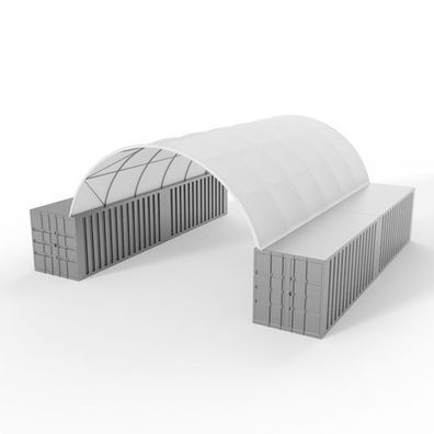Containerdach 8x12m PVC 750g/m2