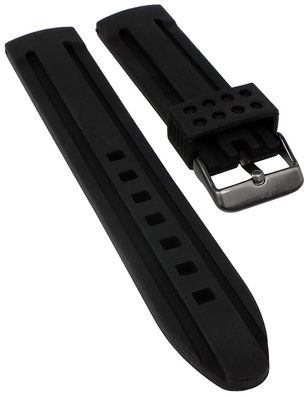 s. Oliver Uhrenarmband | Silikon weich schwarz 21mm für SO-2518-PQ