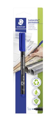 STAEDTLER® 318-3 BKDA Folienstift Lumocolor F perm bl BK