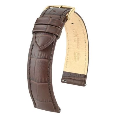 Hirsch Uhren-Armband Duke L 22 mm Leder Dunkelbraun 01028010-2-22