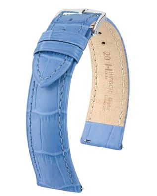 Hirsch Uhren-Armband Duke L 20 mm Leder Hellblau 01028083-2-20