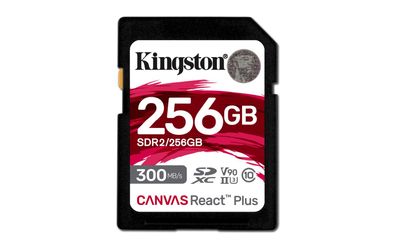 Kingston Technology 256GB Canvas React Plus SDXC UHS-II 300R/260W U3 V90 for Full HD