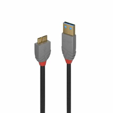 LINDY USB 3.0 Kabel Typ A/Micro-B Anthra Line M/M 0.5m