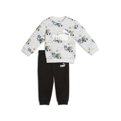 Puma Kinder Trainingsanzug Minicats Super Aop Crew Set FL Inf 638107