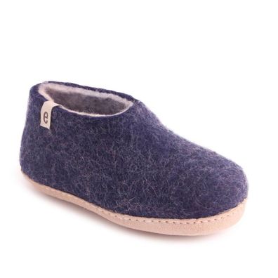 Hausschuh egos copenhagen classic shoe junior Blue Schafwolle Filz Nepal