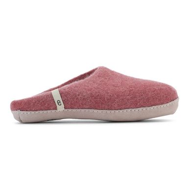 Hausschuh egos copenhagen slip on simple Dusty Rose Schafwolle Filz Nepal