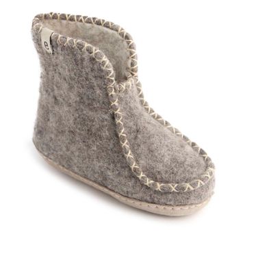 Hausschuh egos copenhagen boot comfy kids Natural Grey Schafwolle Filz Nepal