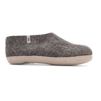 Hausschuh egos copenhagen classic shoe Natural Brown Schafwolle Filz Nepal