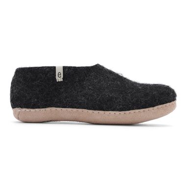 Hausschuh egos copenhagen classic shoe black Schafwolle Filz Nepal