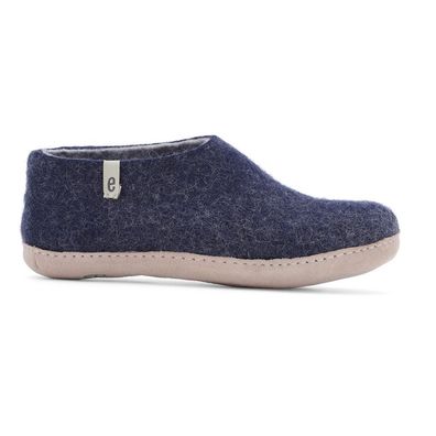 Hausschuh egos copenhagen classic shoe Blue Schafwolle Filz Nepal