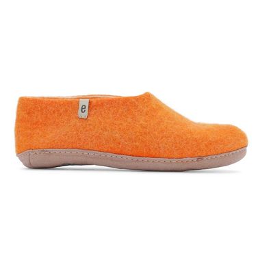 Hausschuh egos copenhagen classic shoe Orange Schafwolle Filz Nepal