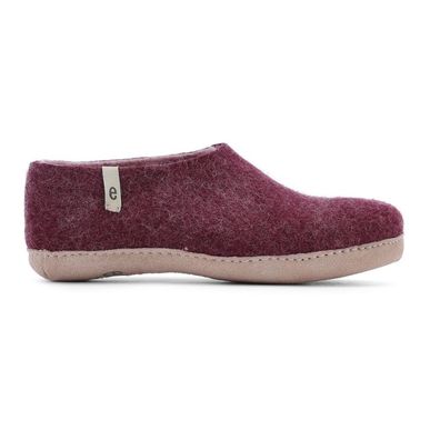 Hausschuh egos copenhagen classic shoe Bordeaux Schafwolle Filz Nepal
