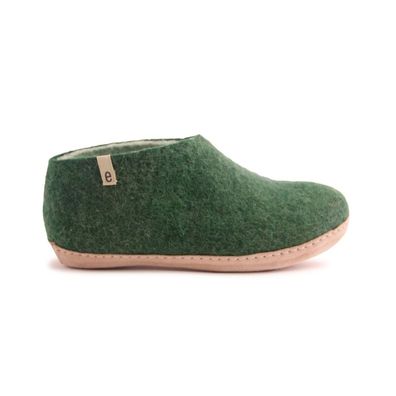 Hausschuh egos copenhagen classic shoe green Schafwolle Filz Nepal
