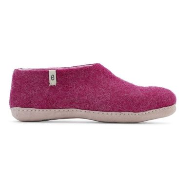 Hausschuh egos copenhagen classic shoe cerise Schafwolle Filz Nepal