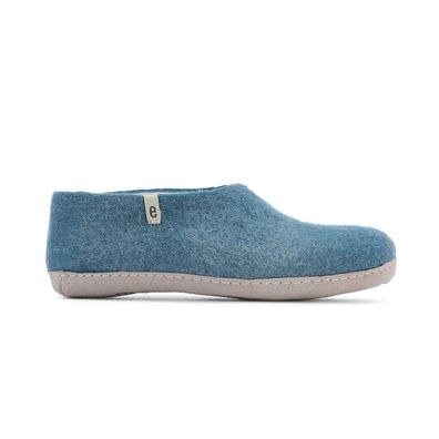 Hausschuh egos copenhagen classic shoe Sea Blue Schafwolle Filz Nepal